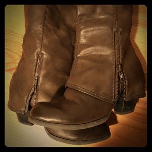 Fergie LEDGE Tall Brown Boots 7.5 Cuffed